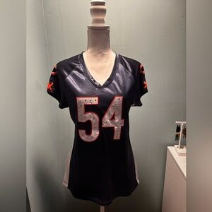 EUC NFL Women's Chicago Bears Urlacher Studded Jersey Small RARE